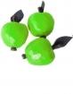 Apples Green Handcarved / Apfel 5 pcs #600506